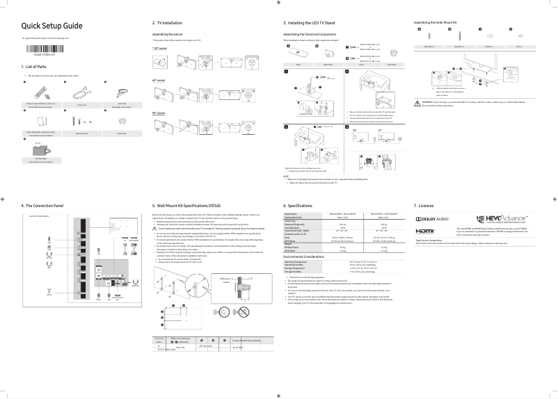 Image de la première page du manuel de l'appareil HG55AT690UK