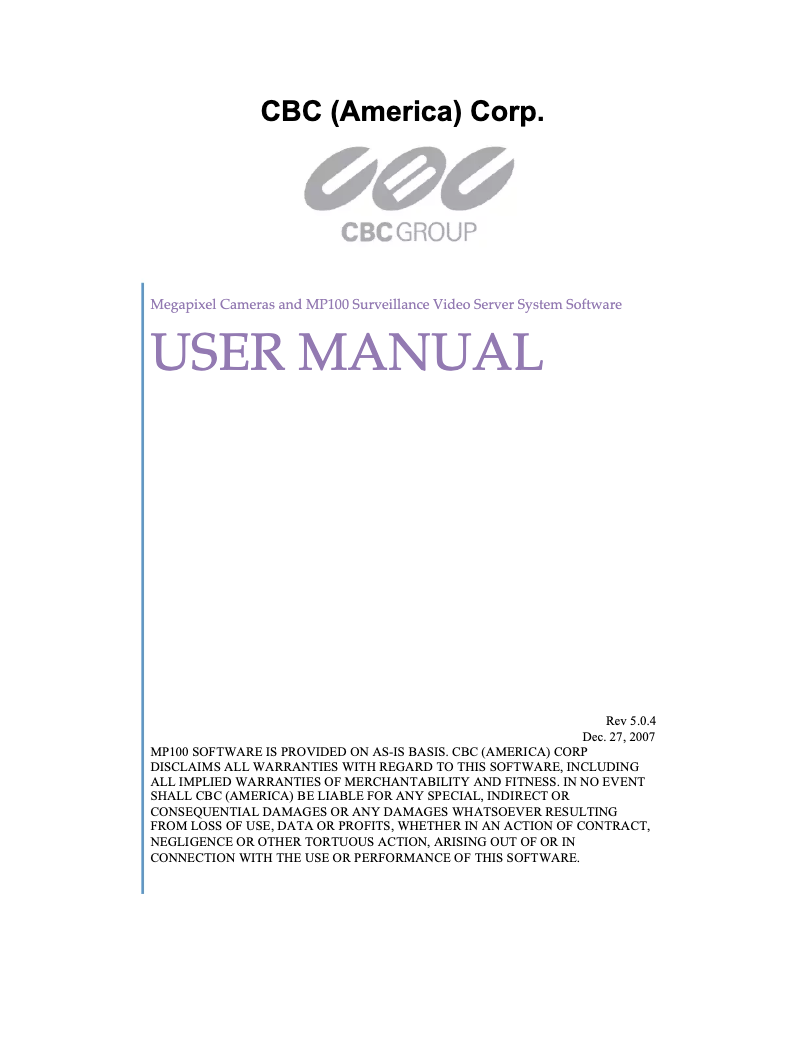 Image de la première page du manuel de l'appareil MP8D-L4