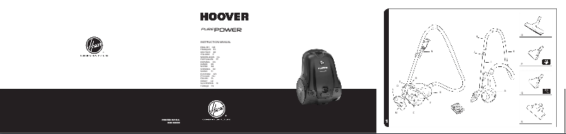 Page n°1 - Manuel utilisateur Hoover Purepower TPP 2340