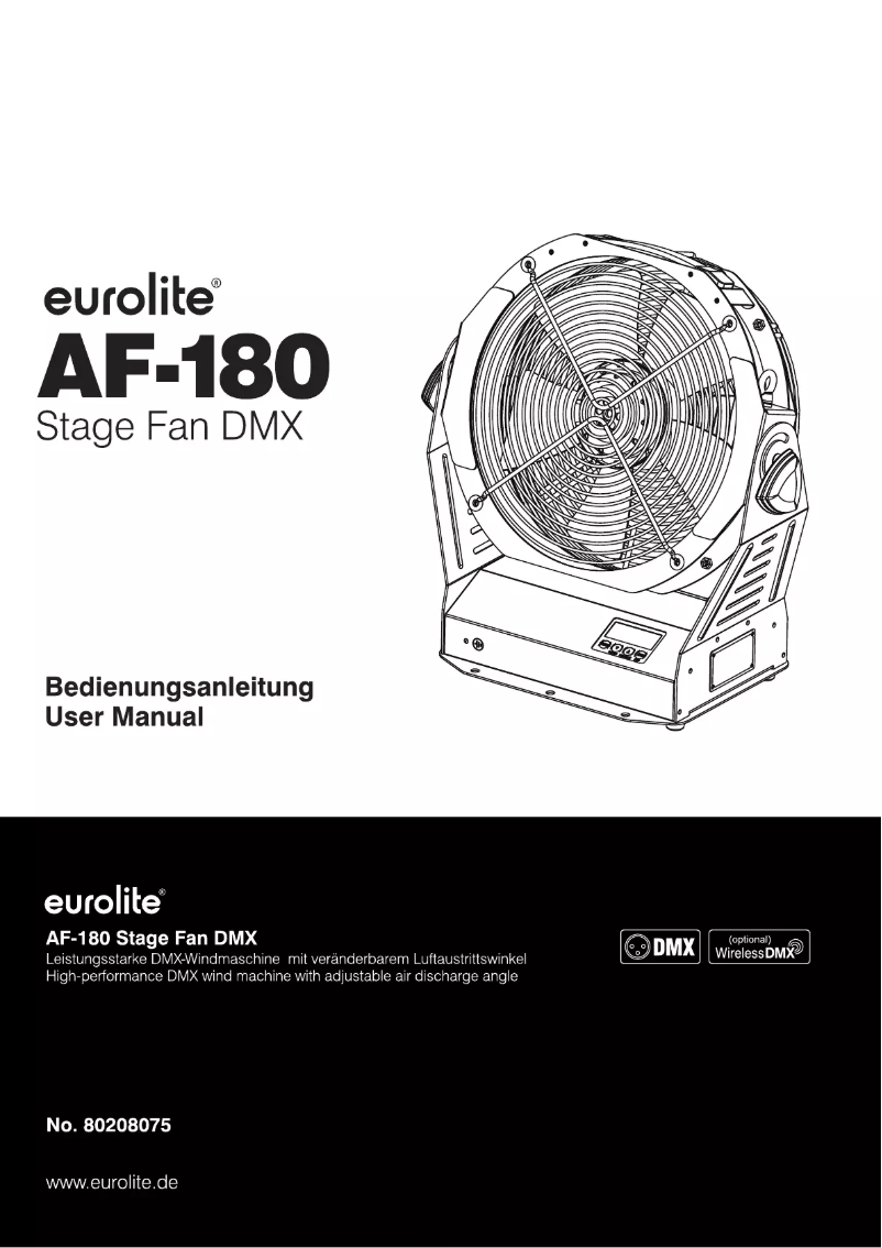 Página 1 del manual Manual de usuario Eurolite AF-180