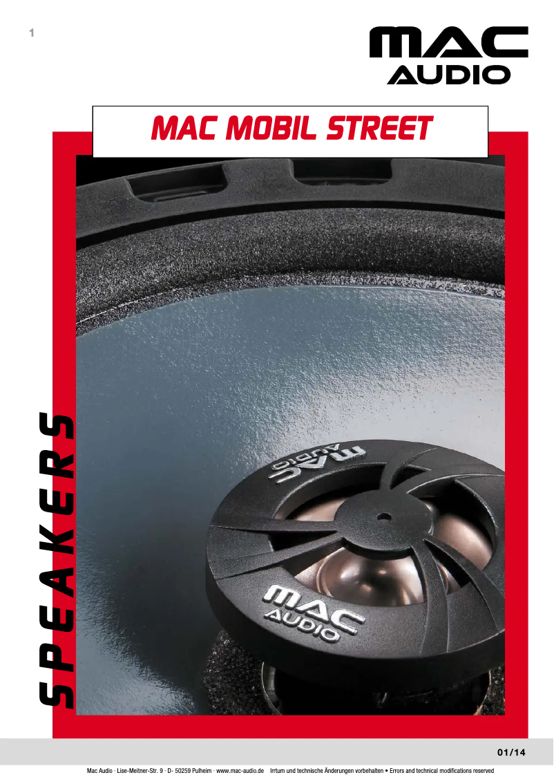 Image de la première page du manuel de l'appareil Mac Mobil Street 16.2