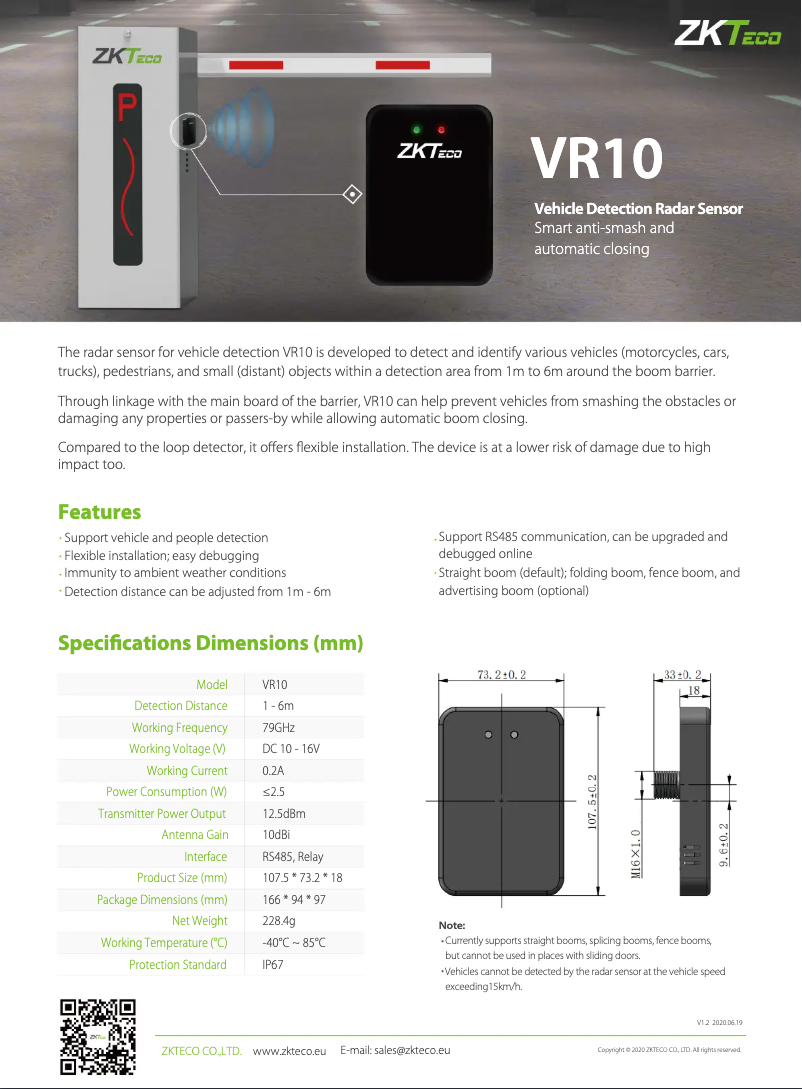 Image de la première page du manuel de l'appareil VR10