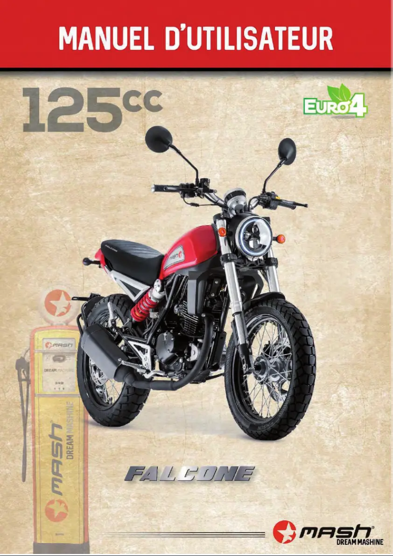 Image de la première page du manuel de l'appareil Falcone 125cc (2019)