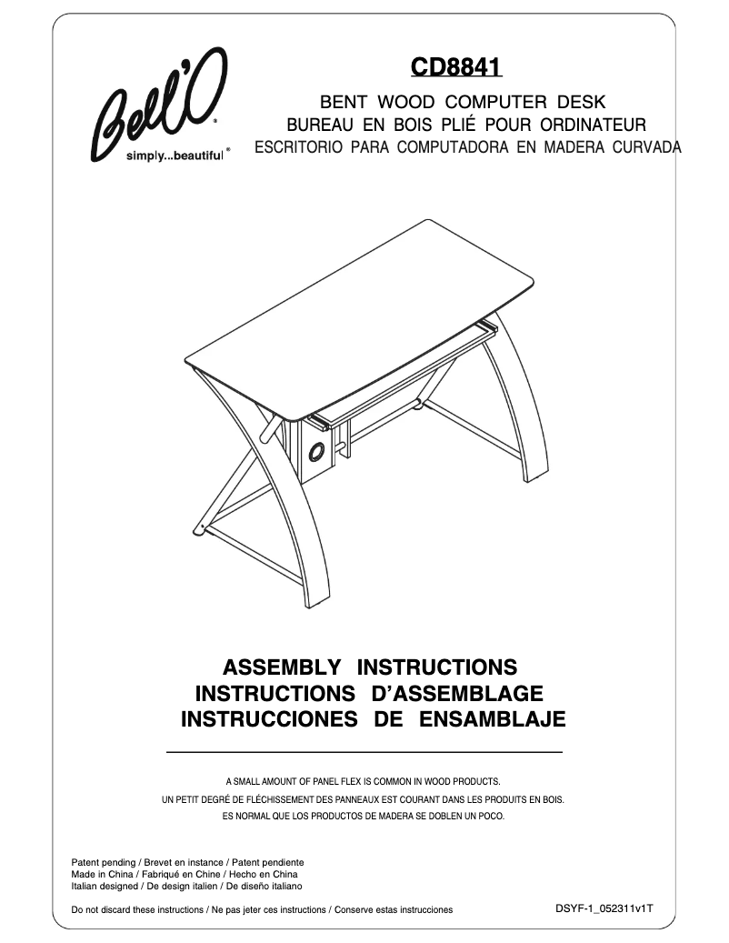 Página 1 del manual Manual de instrucciones Bell'O CD8841