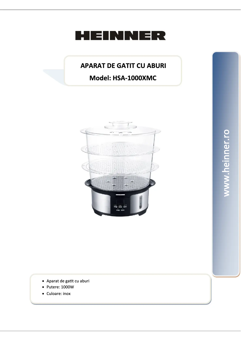 Page 1 de la notice Manuel utilisateur Heinner HSA-1000XMC