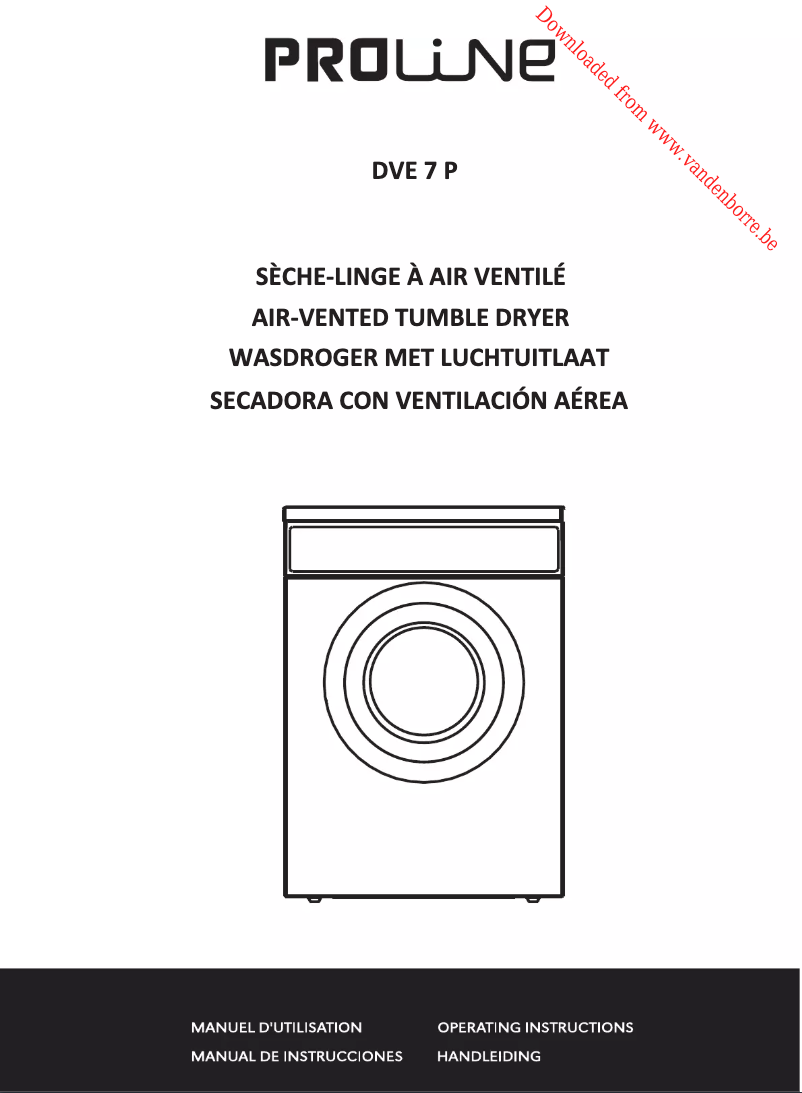 Image de la première page du manuel de l'appareil DVE7P