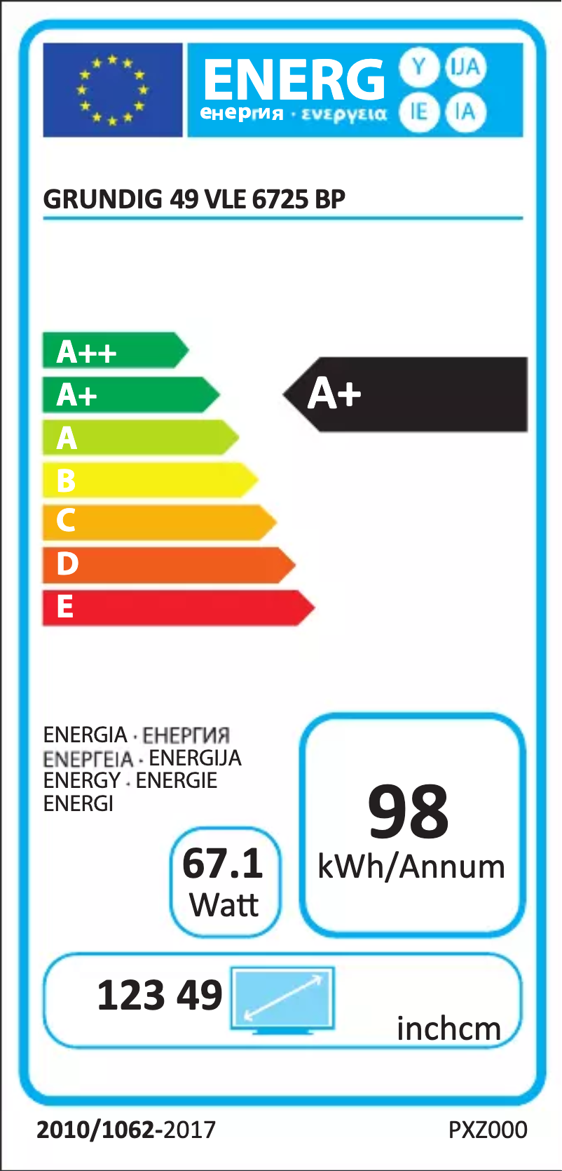 Image de la première page du manuel de l'appareil 49 VLE 6725 BP
