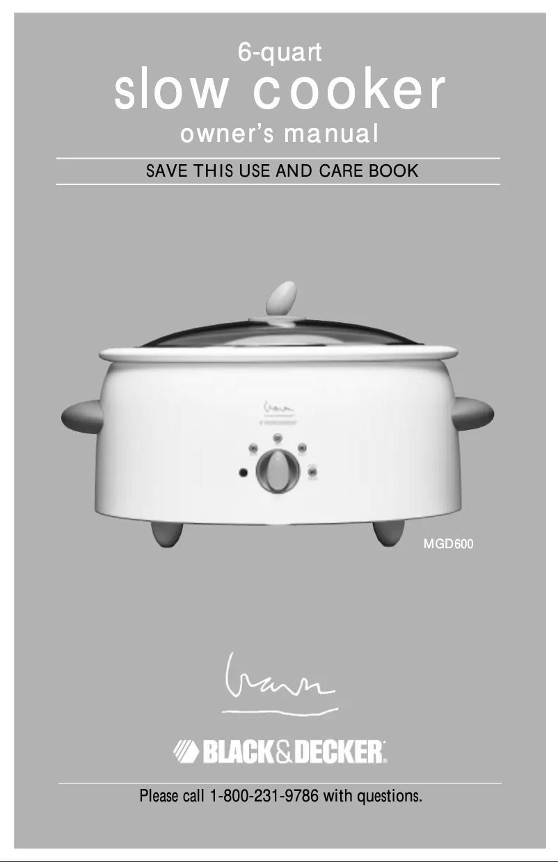 Page 1 de la notice Manuel utilisateur Black & Decker MGD600