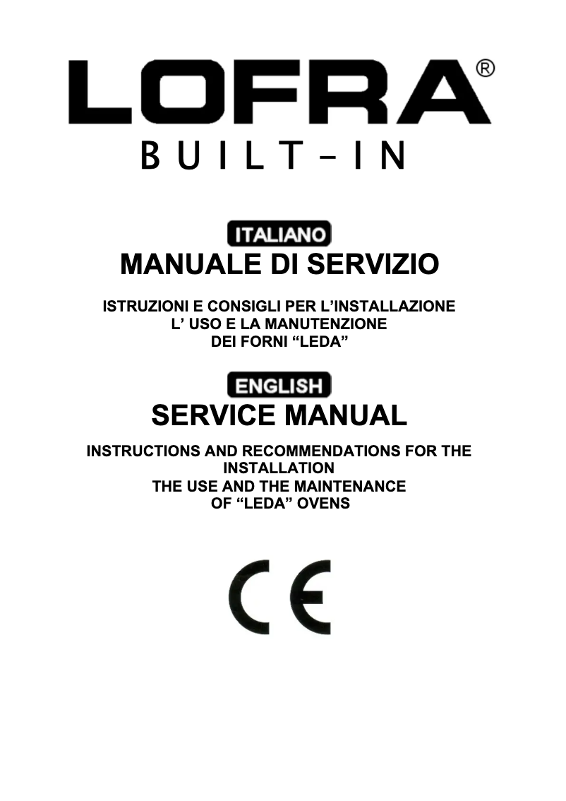 Page n°1 - Manuel utilisateur Lofra FDS66TE