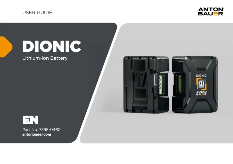 Página 1 del manual Manual de usuario Anton/Bauer DIONIC XT90