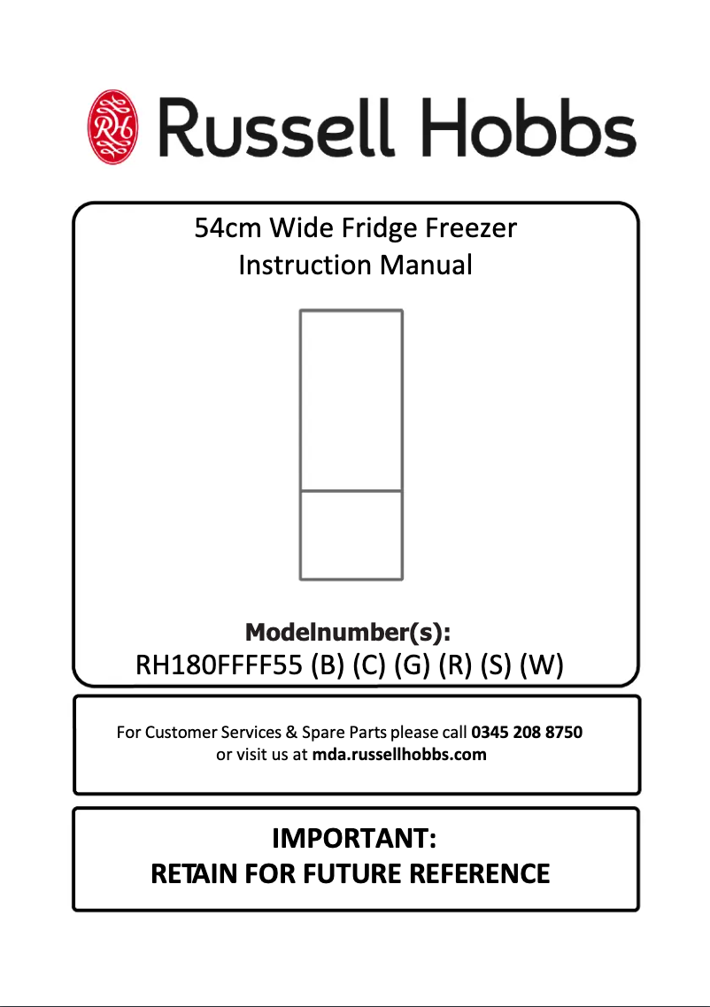 Page n°1 - Manuel utilisateur Russell Hobbs RH180FFFF55DS