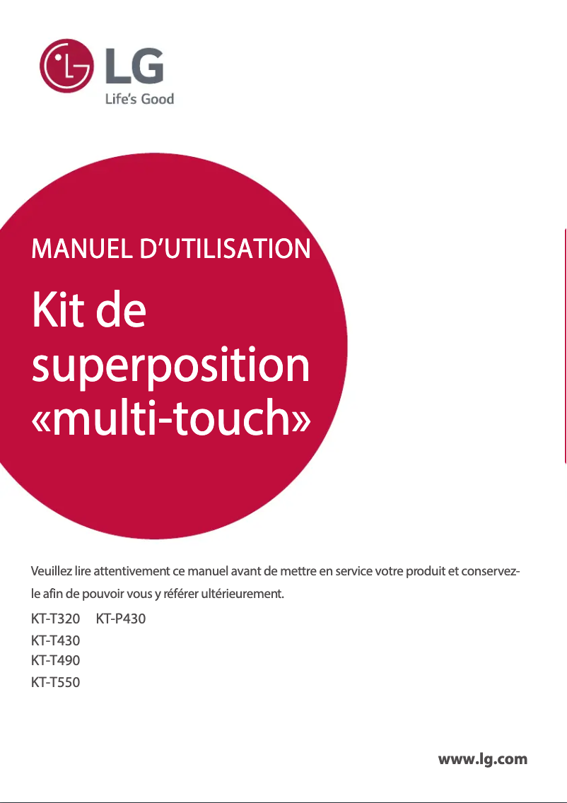 Image de la première page du manuel de l'appareil KT-T490