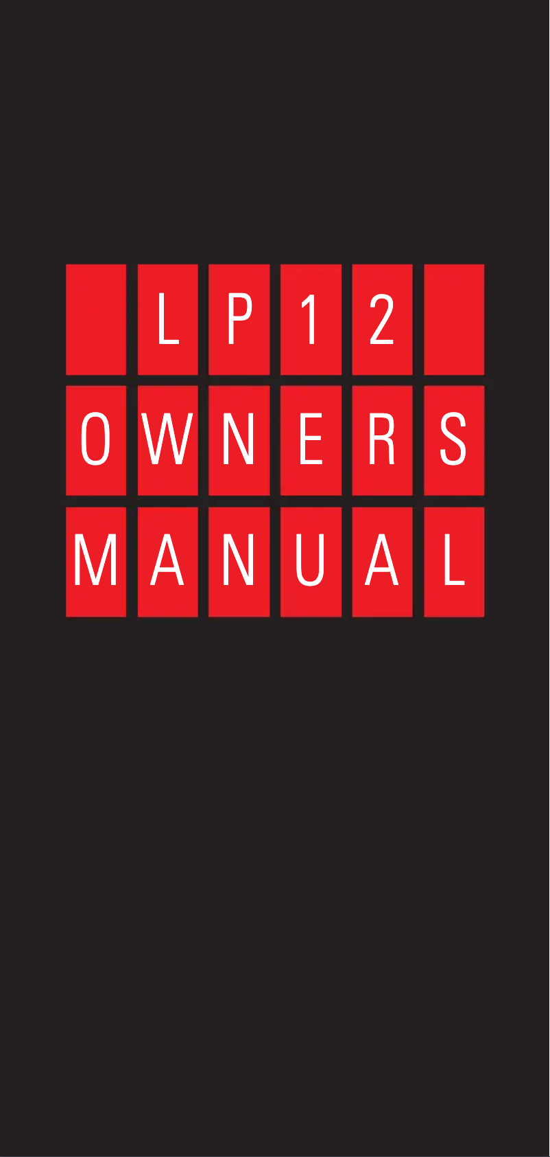 Image de la première page du manuel de l'appareil Selekt LP12