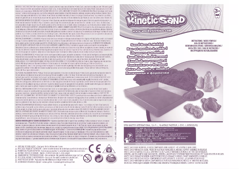 Page n°1 - Manuel utilisateur Spin Master Sandbox & Molds