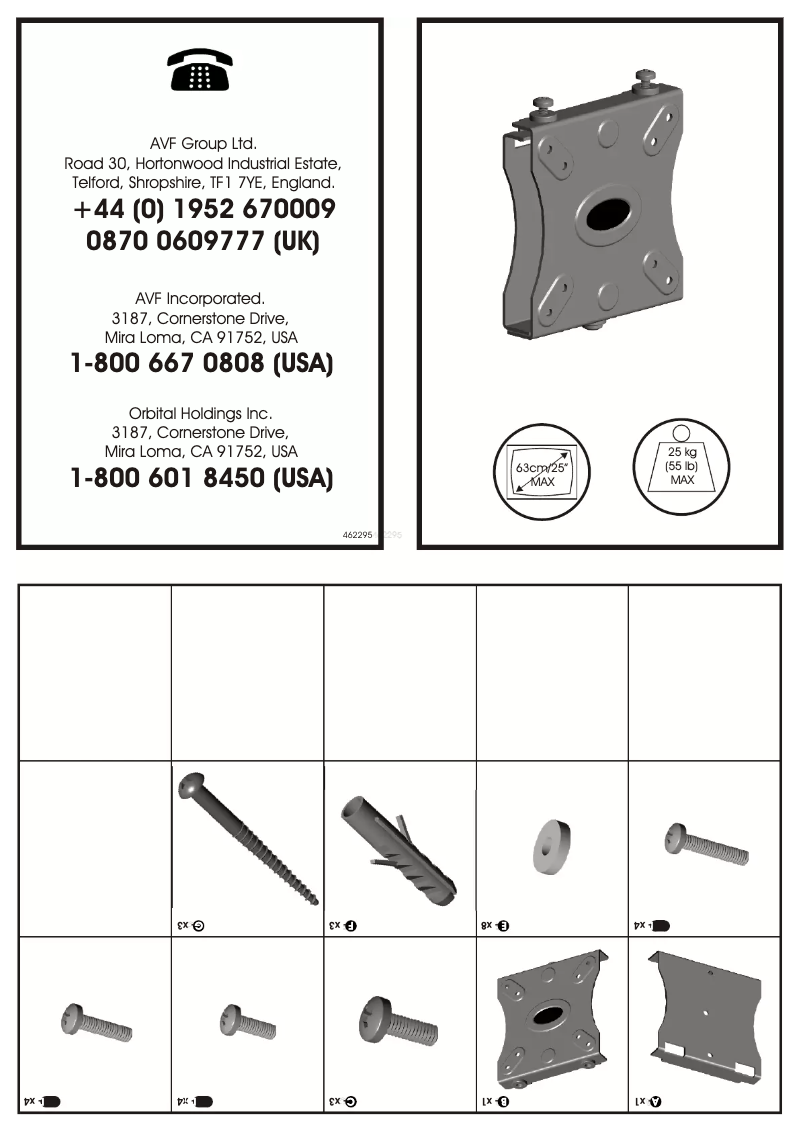 Page 1 de la notice Manuel utilisateur AVF EPL000PB