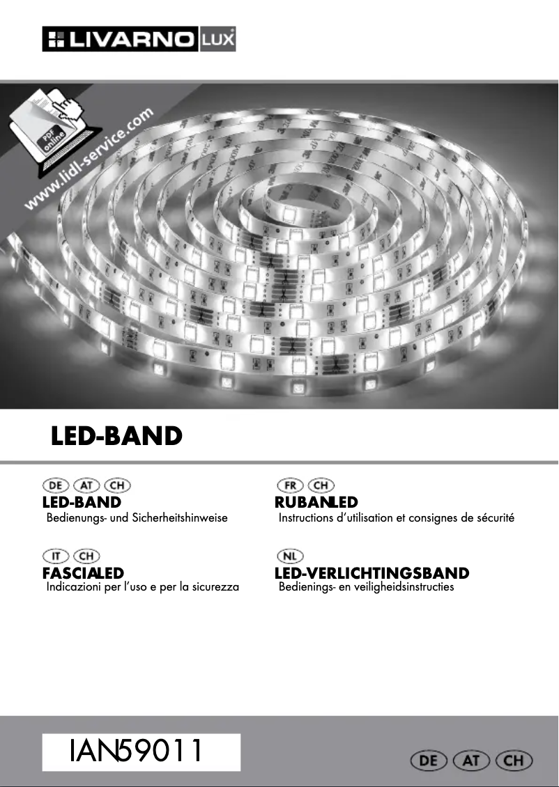 Page 1 de la notice Manuel utilisateur Livarno Lux IAN 292149