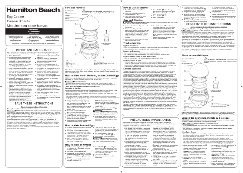 Page n°1 - Manuel utilisateur Hamilton Beach 25507