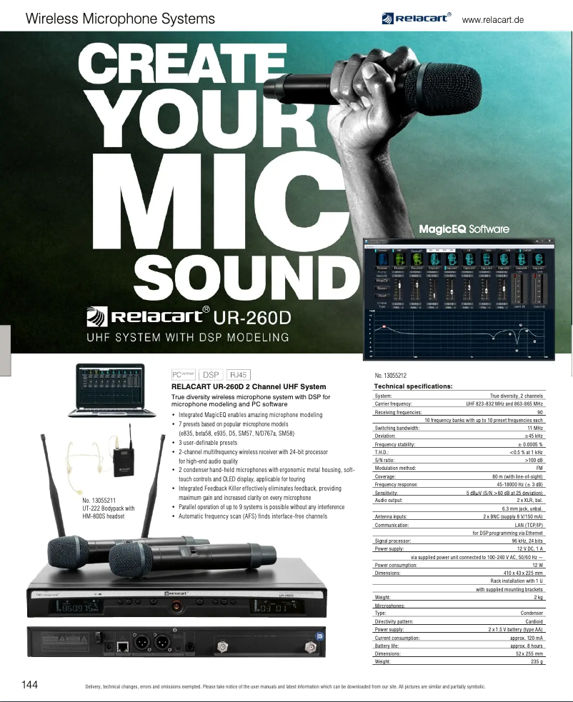 Page n°1 - Catalogue Relacart UR-222D