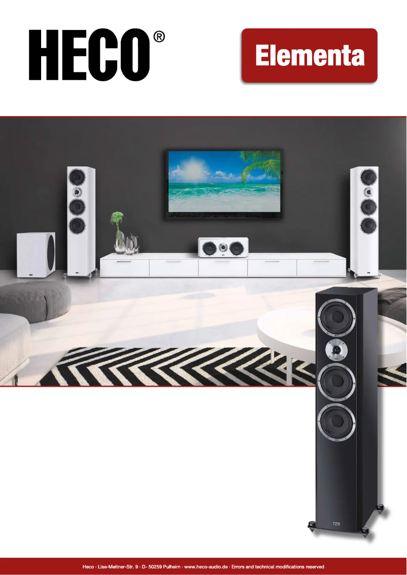 First page image of the manual for Elementa Sub 3830A