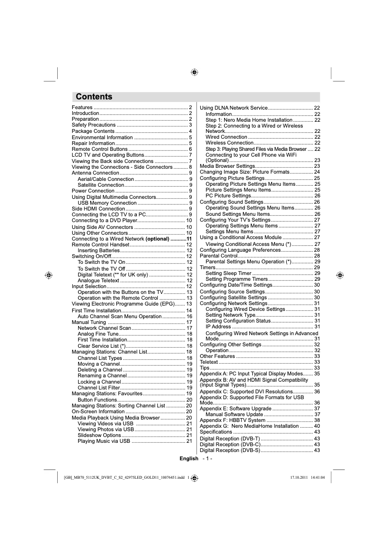 Page 1 de la notice Manuel utilisateur MT Logic LE-427116MT