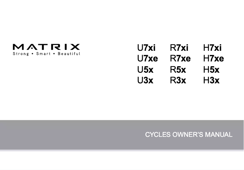 Page n°1 - Manuel utilisateur Matrix U3X