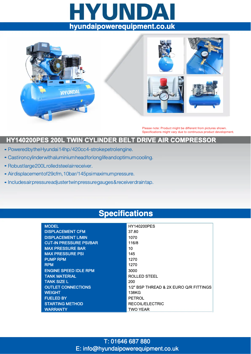 Page n°1 - Manuel utilisateur Hyundai HY140200PES