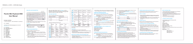 Page 1 de la notice Manuel utilisateur Penclic KB3