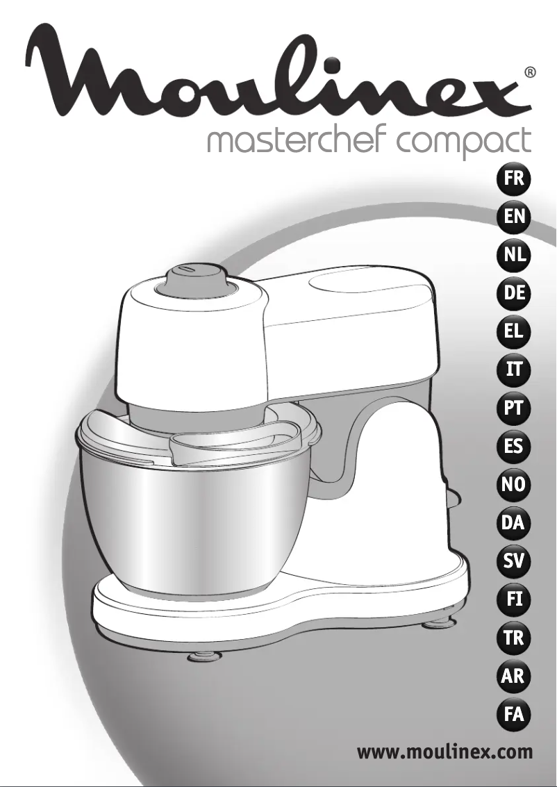 Page 1 de la notice Manuel utilisateur Moulinex Masterchef Compact QA2001