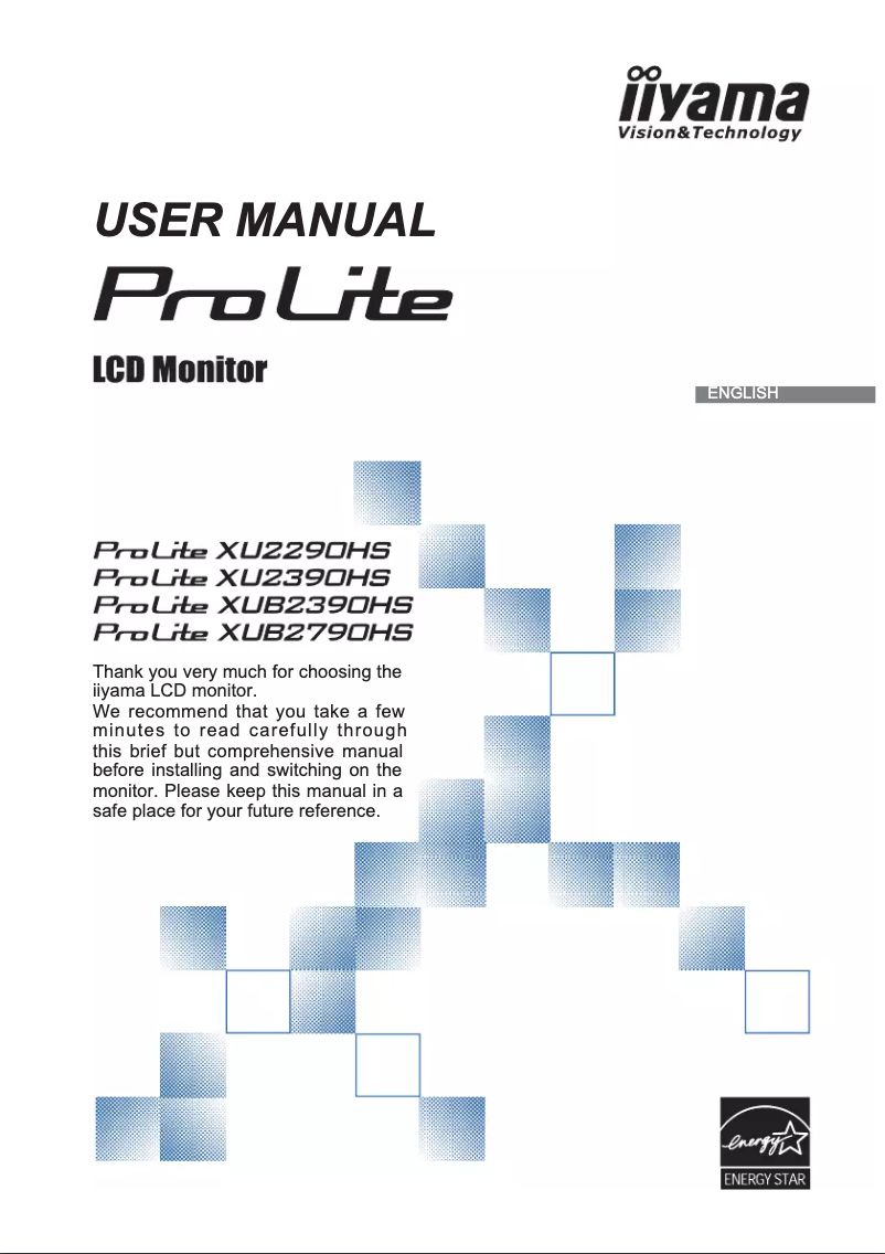Page 1 de la notice Manuel utilisateur Iiyama ProLite XUB2790HS