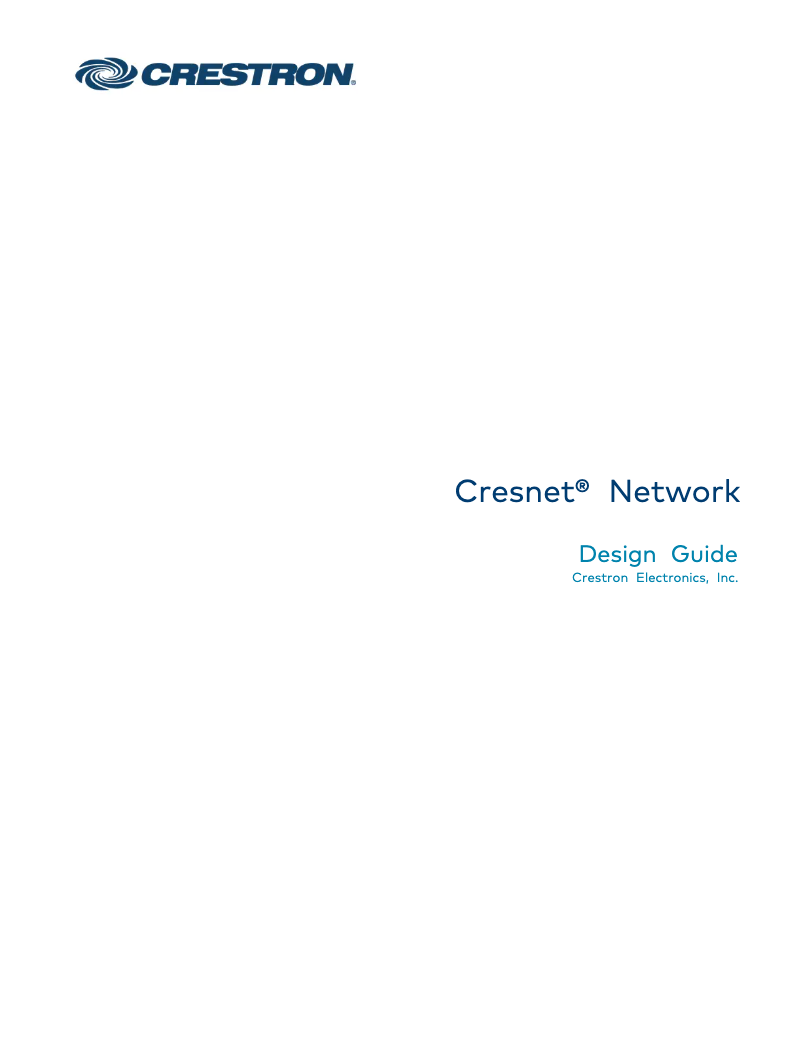 Page n°1 - Manuel utilisateur Crestron DIN-BLOCK
