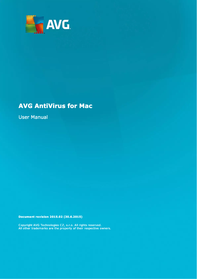 Image de la première page du manuel de l'appareil AntiVirus for Mac (2015)
