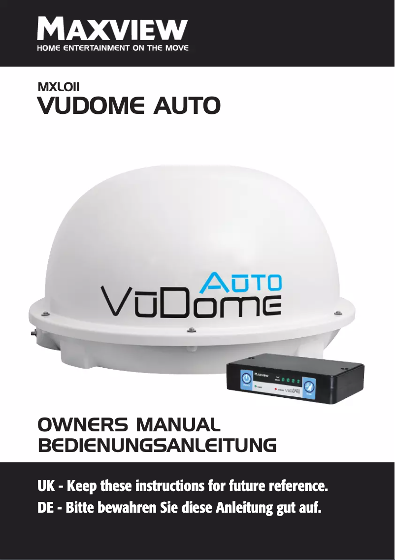 Página 1 del manual Manual de usuario Maxview VuDome Auto MXL011