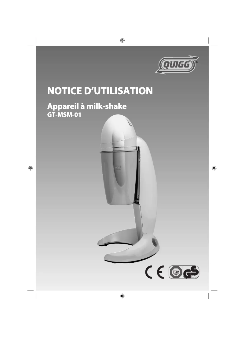 Image de la première page du manuel de l'appareil GT-MSM-01