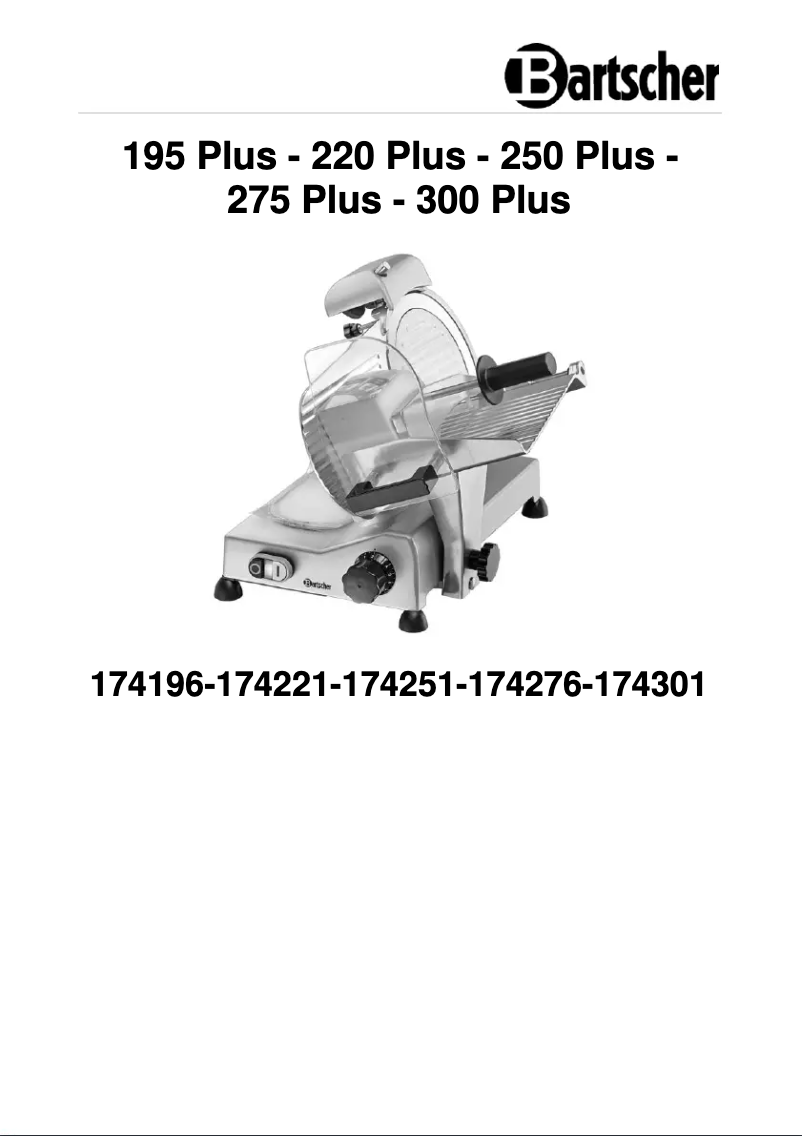 Page n°1 - Manuel utilisateur Bartscher 174301