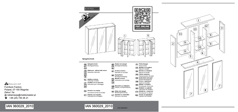 Page 1 de la notice Manuel utilisateur Livarno Lux IAN 360029
