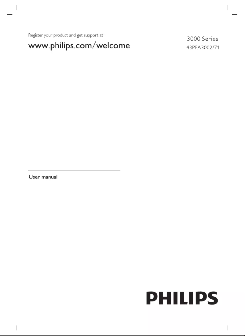 Image de la première page du manuel de l'appareil 43PFA3002