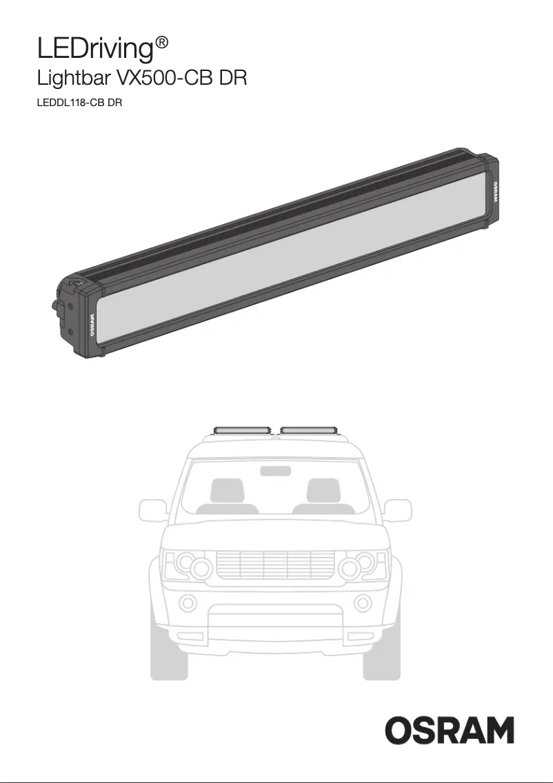 Image de la première page du manuel de l'appareil VX500-CB