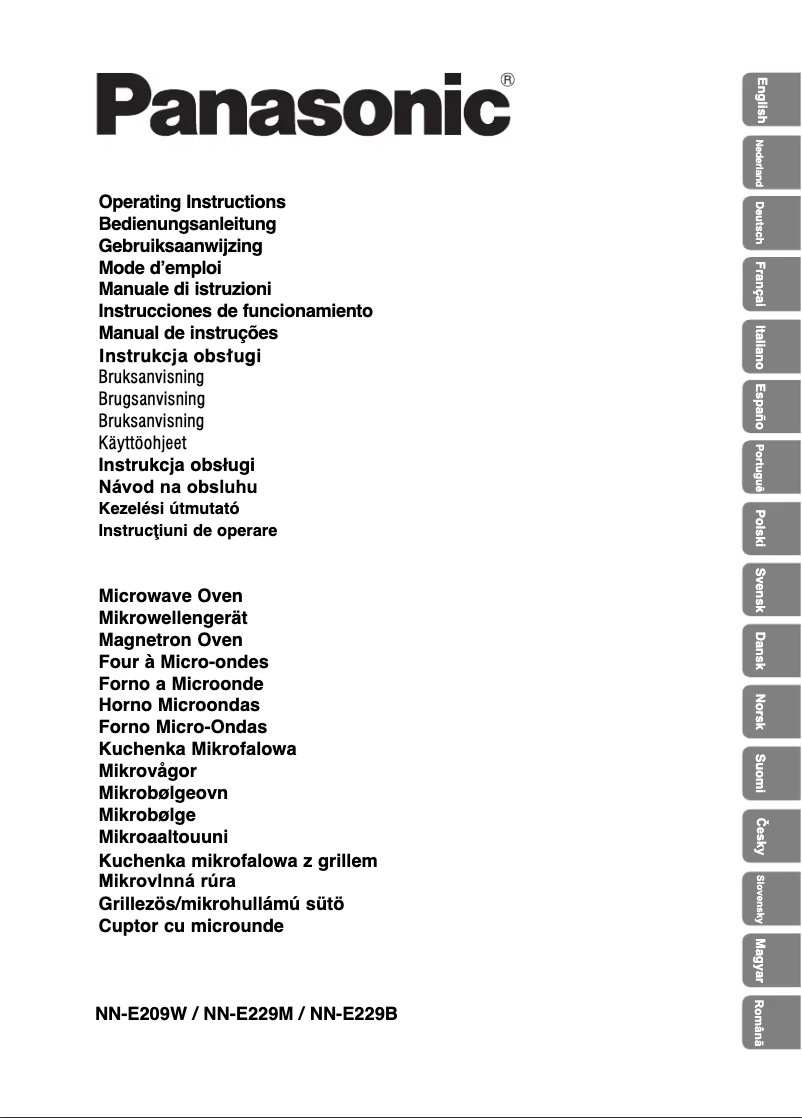 Page 1 de la notice Manuel utilisateur Panasonic NN-E229M