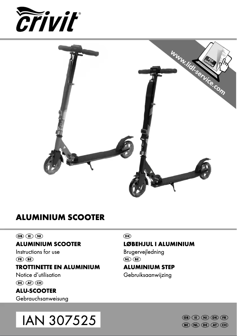 Page n°1 - Manuel utilisateur Crivit IAN 307525