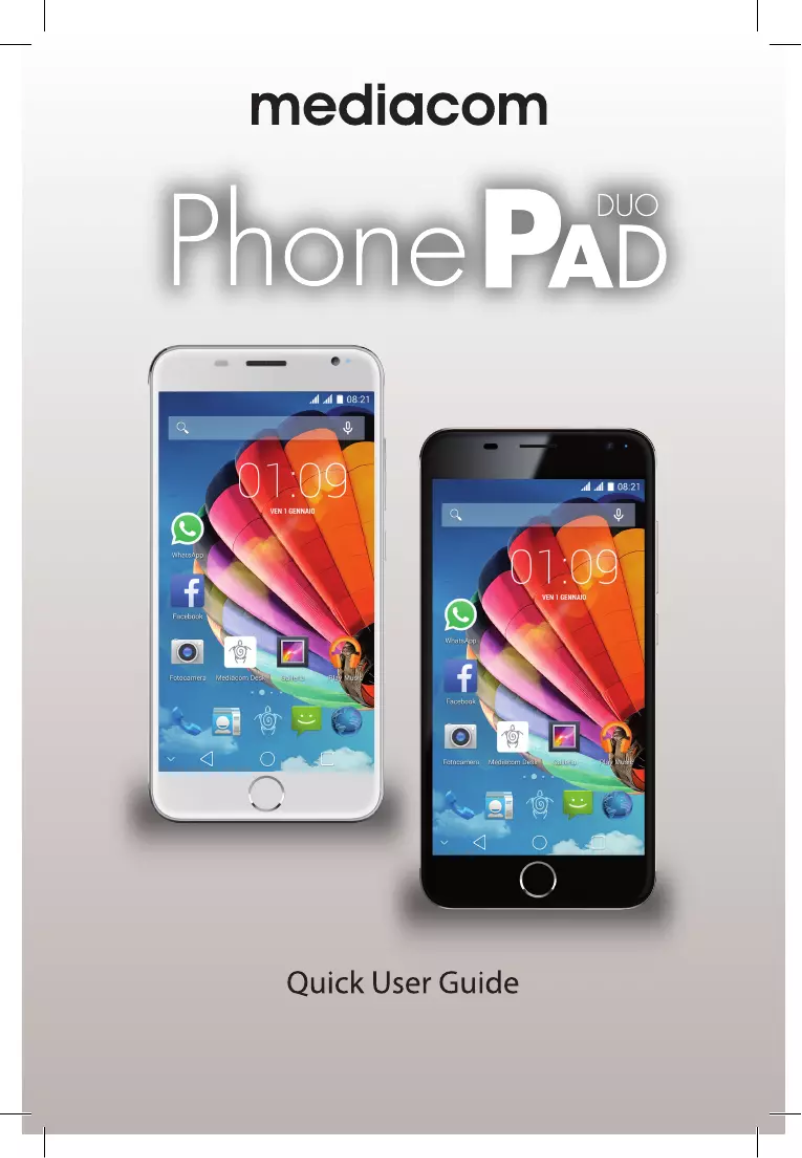 Page 1 de la notice Manuel utilisateur Mediacom PhonePad X532L