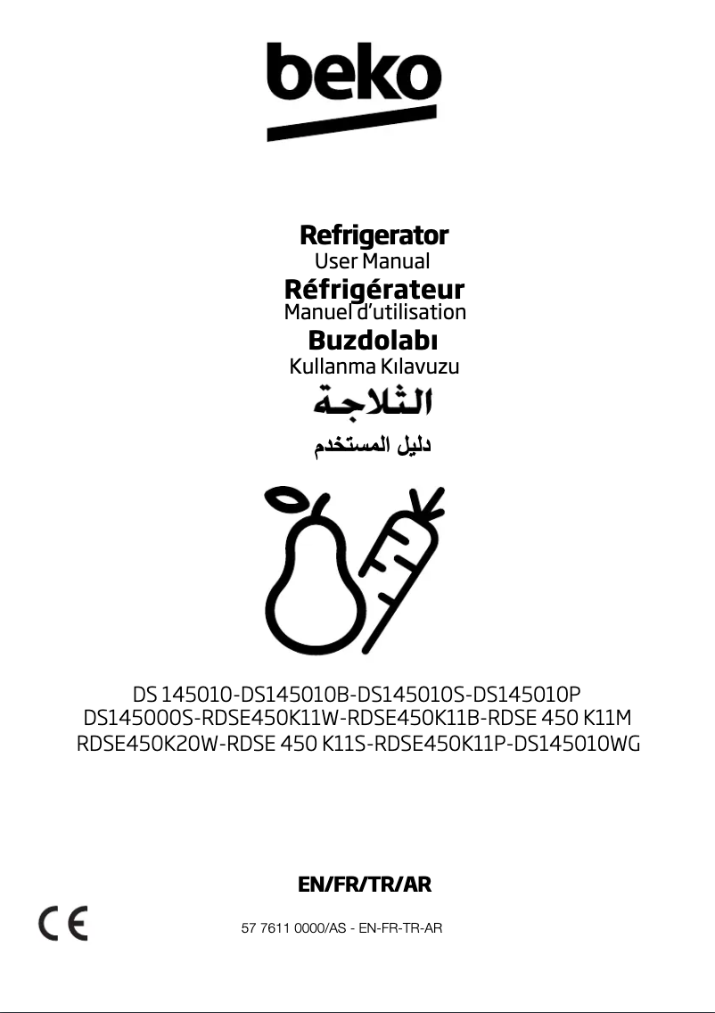 Page n°1 - Manuel utilisateur Beko DS145010S
