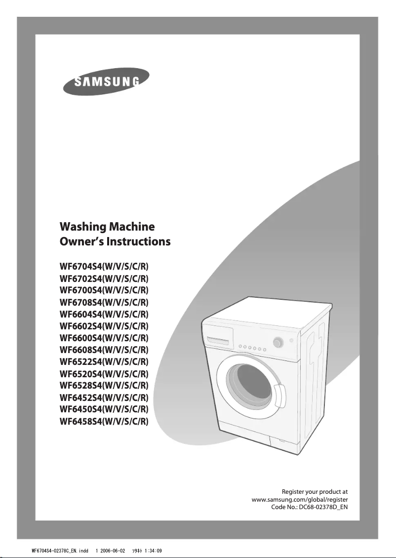 Page n°1 - Manuel utilisateur Samsung WF6450S4V