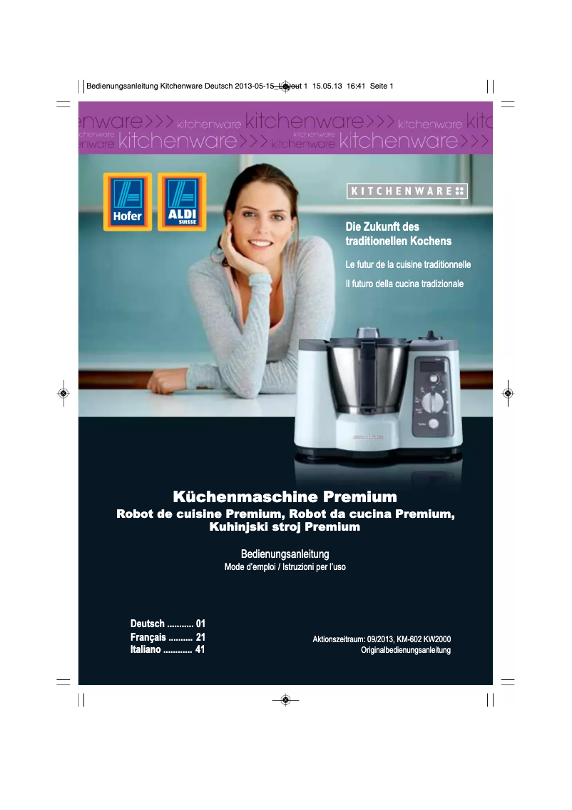 Page 1 de la notice Manuel utilisateur Kitchenware Premium