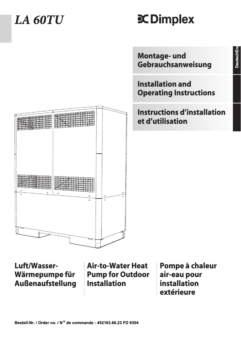 Image de la première page du manuel de l'appareil LA60TU