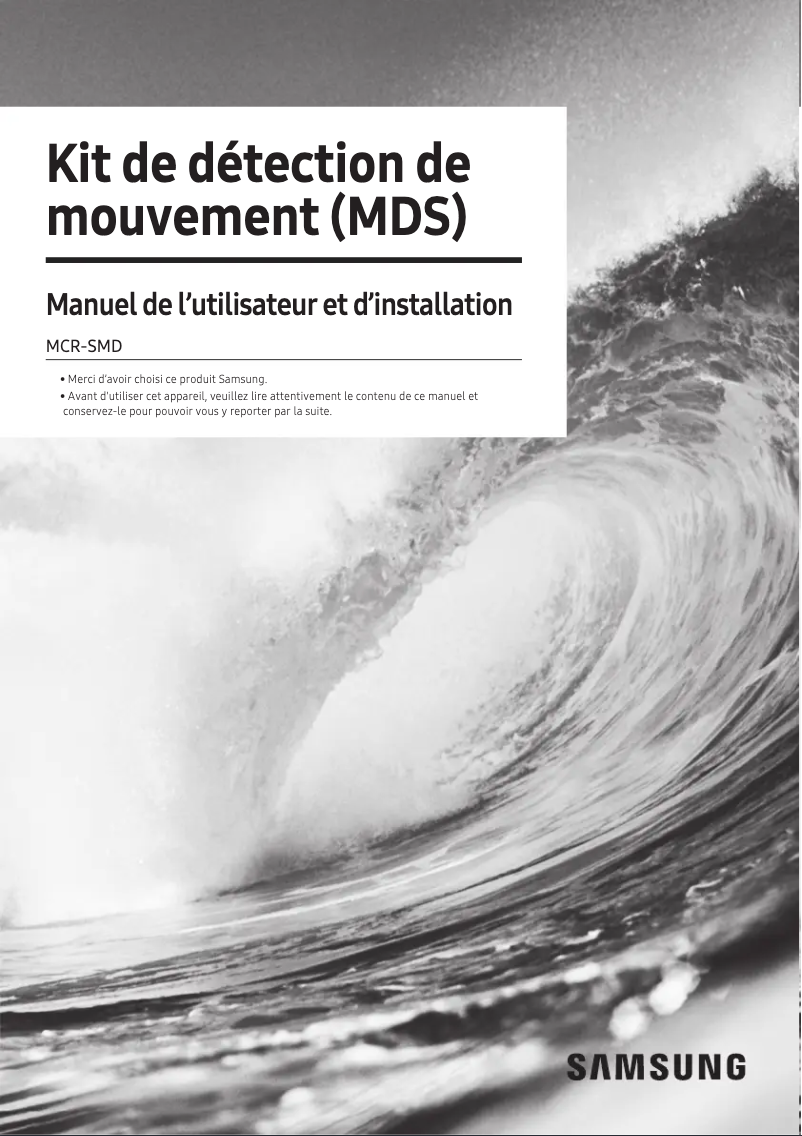 Page 1 de la notice Guide d'installation Samsung MCR-SMD