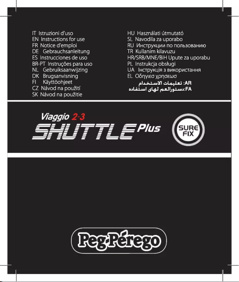Page 1 de la notice Manuel utilisateur Peg Perego Viaggio 2-3 Shuttle Plus
