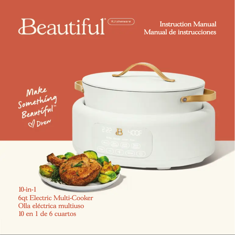 Image de la première page du manuel de l'appareil 10-in-1 6qt Electric Multi-Cooker