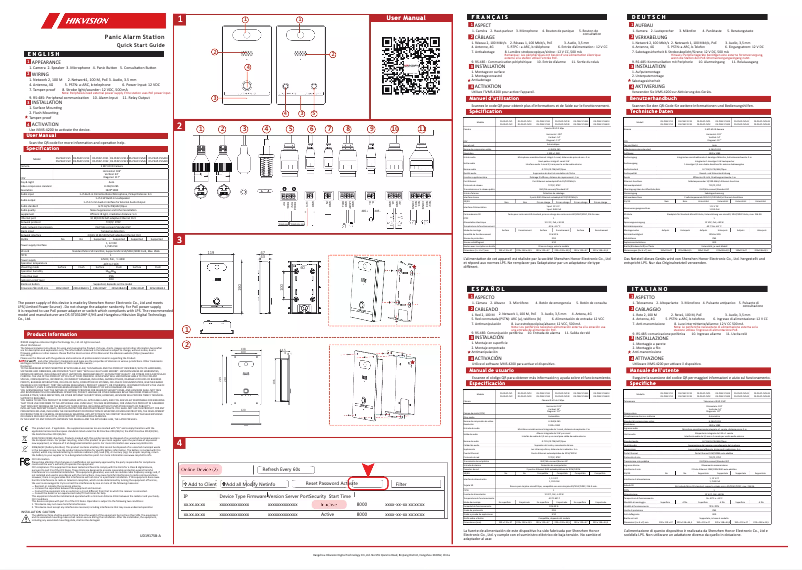Página 1 del manual Guía de inicio rápido Hikvision DS-PEAP-CVSA1