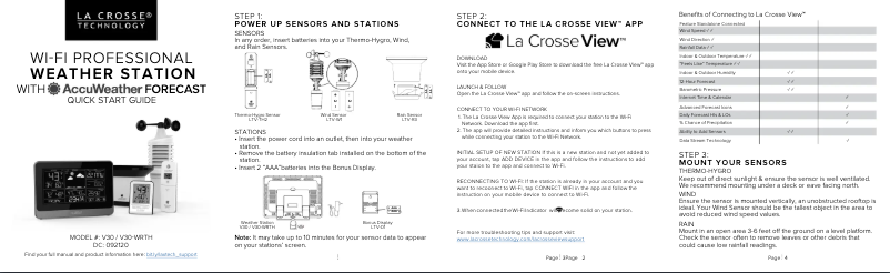Image de la première page du manuel de l'appareil V30