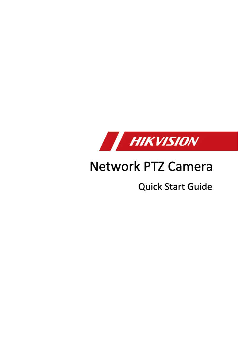 Page 1 de la notice Mode d'emploi Hikvision DS-2DE3304W-DE